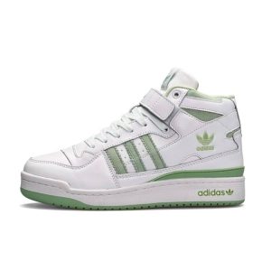 Жіночі кросівки Adidas Forum 84 High White Green Fur